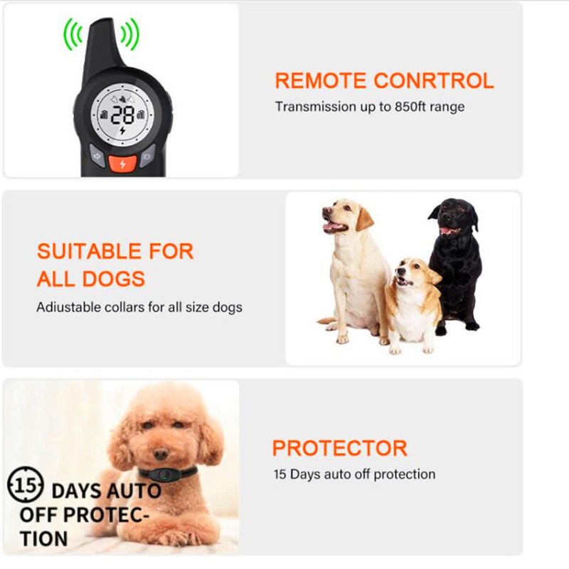 Alla Pets Remote Dog Training Collar Electronic with Care Anti-bark