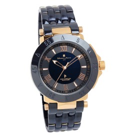 Salvatore Marra SM18112SS-PGBL Men's Wristwatch, Royal Blue, Radio-Solar, Stainless Steel, blue, Bracelet Type