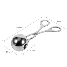 Fdit Cuchara de Carne de Acero Inoxidable para Bolas Galleta Masa Albóndiga Melón Ball Cocina (L)