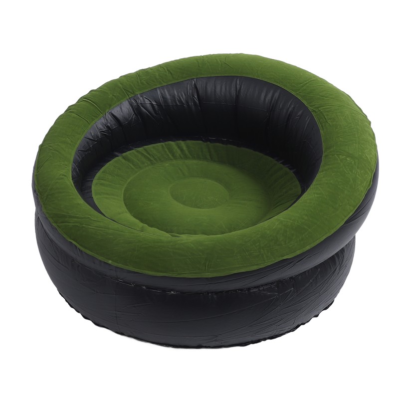 Inflatable Couch PVC Flocking Portable Ergonomic Blow Up Sofa Chair