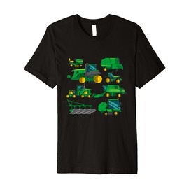 Tractor Farmer Farming Vehicles Trucks Farm Boys Kids Premium T-Shirt
