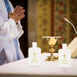 PASOLABE 100ml Holy Water Bottle 6Pcs Plastic Holy Water Container Empty Containers