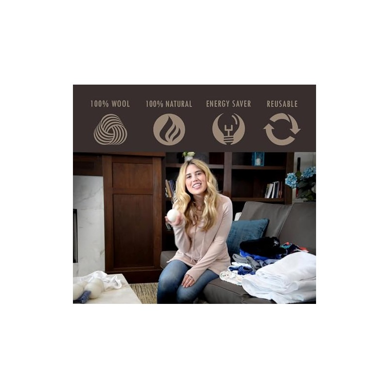 Wool Dryer Balls Softener Pack of 6