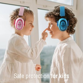 GREEN DEVIL Kids/Toddler Ear Protection Safety Ear Muffs Design For Age 3-16 Noise Cancelling Headphones SNR 27.4dB Kids Hearing Protection Earmuffs Sensory Headphones for Autism Kids (Pink)