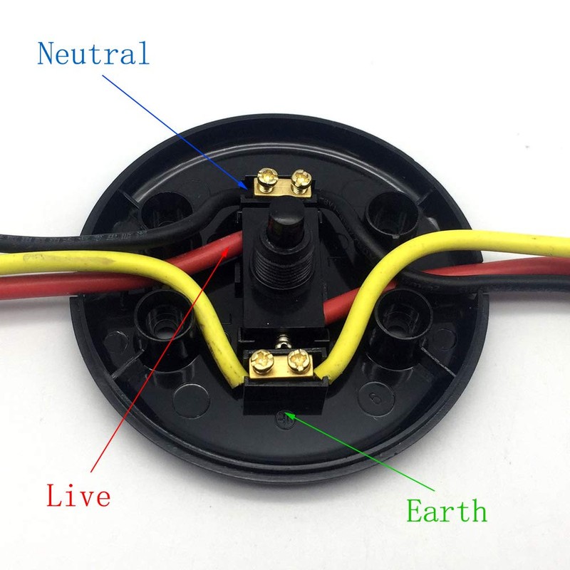 FUJIE 1 x Foot Pedal Switch Black Round Cable Foot