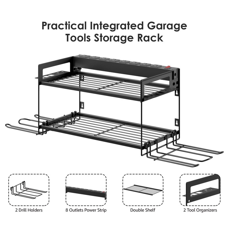 CCCEI Garage Tools Storage with Charging Station. Power Tool Battery