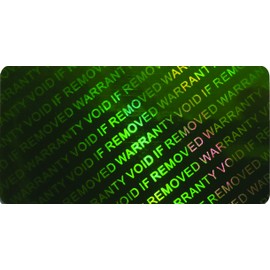 Holographic labels BY EtikettenWorld 20 mm x 40 mm WARRANTY VOID IF REMOVED, EW-H-2700-67 Tamper proof, Water proof, Security seal labels (300)