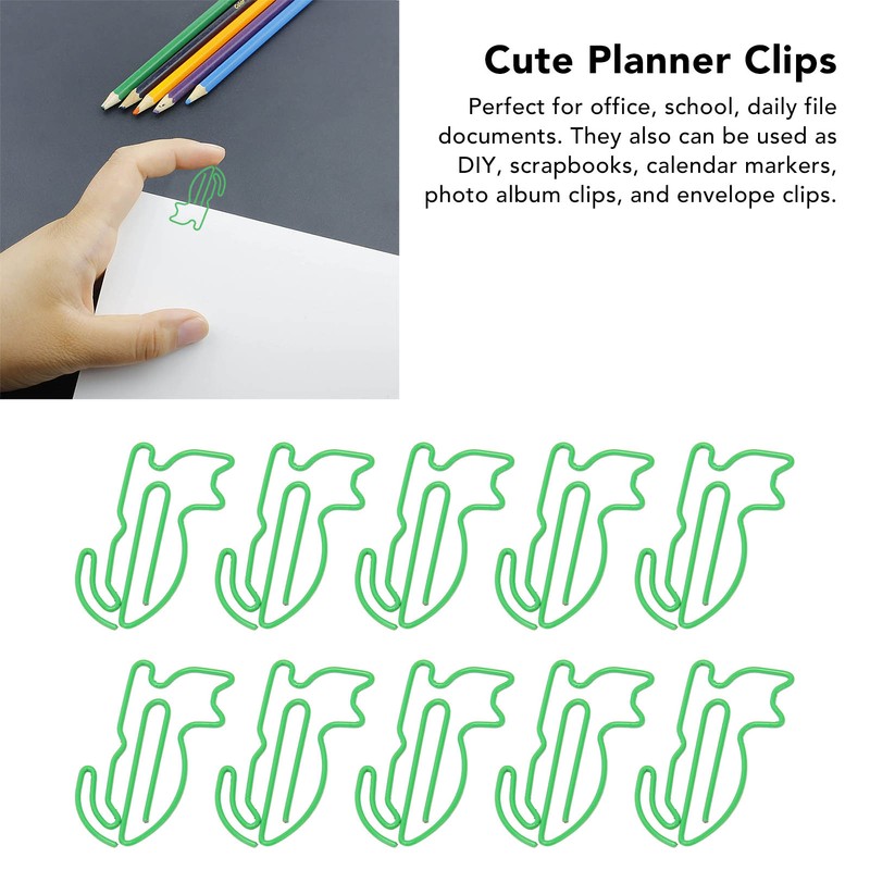 100 Pcs Cute Paper Clips Animal Shaped Fun Bookmark Document