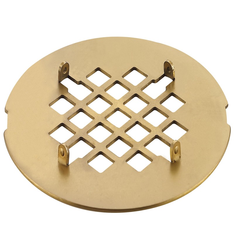 4-1/4 inches Snap-On Round Shower Drain Cover, Stainless Steel (Brushed