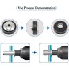 60pcs Black Large Flange Blind Rivets, Aluminum,Flange Diameter 5/8" (16