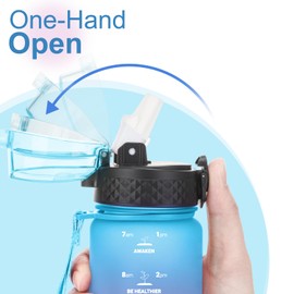 GOPPUS 500 ml / 17 oz Children's Leak-Proof Drinking Bottle 0.5 L, Sports Water Bottle School for Hiking & Gym, 500 ml with Straw, BPA-Free