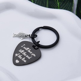 Fish Lover Christmas Gifts for Couple Girlfriend Boyfriend Birthday Gifts for Husband Wife Anniversary Xmas Gift for Couples Fish Lover Gifts for Fiance Fiancee Fishing Keychain Gifts