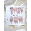 Rose Jewel Heart Handmade Nail Tips - Ballerina / 로즈