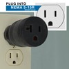 Conntek 30129 15A to 15/20A Plug Adapter ,Black