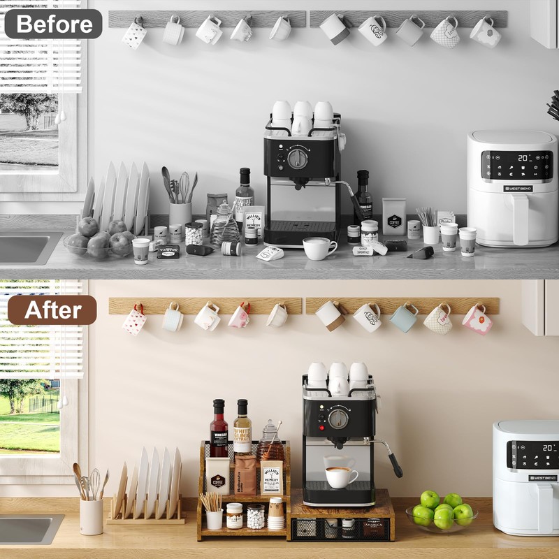 Bliesosfud Coffee Station Organizer with K Cup Holder, 24 Pod