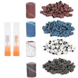 400 Piezas de Bandas de Lijado de Uñas para Pedicura, Bandas de árbol para Taladro de Uñas 80# 120# 180# 240# Lima de Grano Herramienta de Pedicura para Manicura de Uñas Manicura Pulido Brocas Par