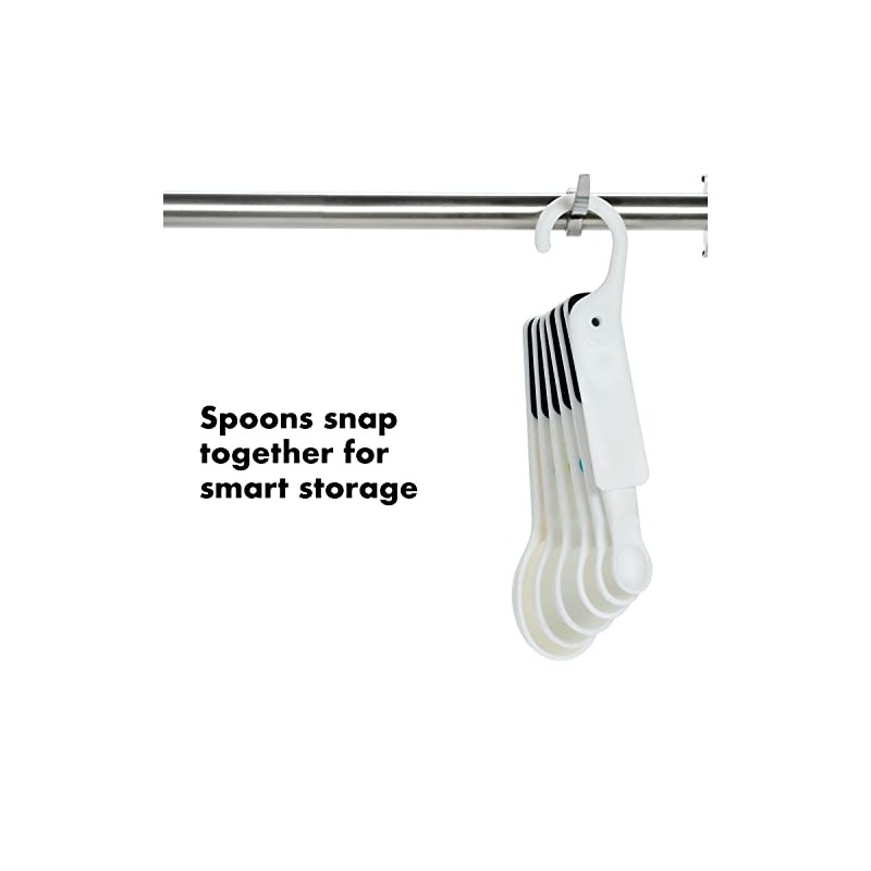 OXO Good Grips 6-Piece Plastic Measuring Spoons with added Scraper