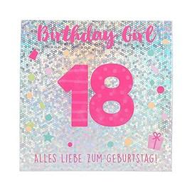 Depesche 0011694-001 Pop-up Greeting Card for 18th Birthday Folding Card with Music, Light Elements and an Original Saying, Birthday Card with Envelope Format 15.5 x 15.5 cm