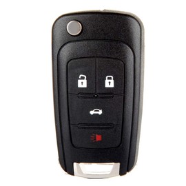 cciyu X 4 Flip Key Fob with Key Blade 4 buttons Replacement for 10 11 12 13 14 15 16 for Chevy for Camaro for Cruze for Equinox for Malibu Series with FCC OHT01060512