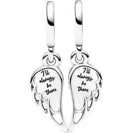 PHCLASY Christmas Heart Charms Compatible with Bracelet and Necklace, 925 Sterling Silver Bead Charm, Christmas Charms for Women, Cubic Zirconia