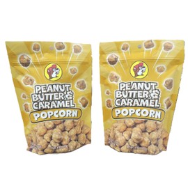 Buc-ee's Beaver Peanut Butter Caramel Popcorn Bundle Collection - Classic - Spicy - Cinnamon - 2 pack 3 pack 6pack Snack Mix Resealable (2 Classic, Classic)