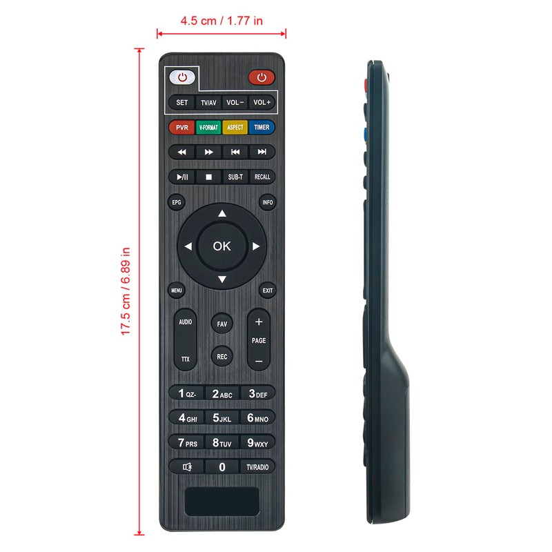 ALLIMITY Remote Control Compatible with Dcolor Graetz Decoder GR-211DT DVB-T2