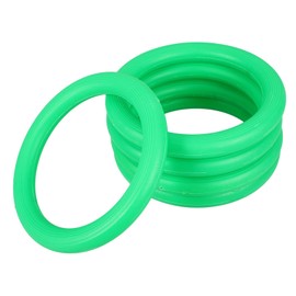 UPKOCH 5pcs Yoga Ball Fixing Rings - Green Plastic Ball Stand for Basketball, Football, Gym Ball, Exercise Ball, 18cm Diameter, Stable and Portable for Home, Office, Gym Use