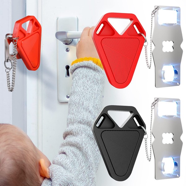 Portable Door Lock for Travel Essential: 2Pack Upgraded Hotel Home Security Safety Locks from Inside Apartment Traveling Front Door Room Security Devices Travel Gifts for Travelers Women