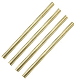 4PCS 3/8 inch Solid Round Brass Rod Lathe Bar Stock Kit for DIY Craft Tool, 9.5mm / 3/8 inch in Diameter 4 inch in Length