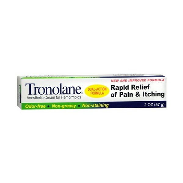 Tronolane Hemorrhoid Cream, 2 Ounce, Pack of 1
