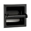 Designers Impressions Black Recessed Toilet/Tissue Paper Holder All Metal Contruction