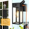 OYKYOHEI 2 Pack Porch Lights with GFCI Outlet, Dusk to
