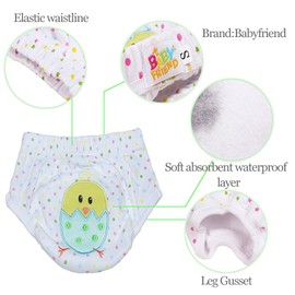 Babyfriend Baby Kids Training Pants Toddler 2 Pack Cotton Training Underwear Resuable Washable