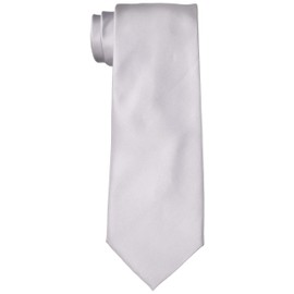 Dress Code 101 TIE-KY Men's Necktie, Solid Color, Silk Blend, Wavy Shiny Design, Striped Tie, Light Blue, Navy, Red, Wedding, TIE-KY38 Silver