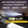 MAKDAK EDC Tactical Flashlight Rechargeable - Digital Display High Lumens