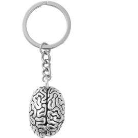 Enyolidimk Silver Anatomical Brain Keychain Brain Organ Pendant 3D Neurologist For Key Holder For Doctor Women Men, Women's Fashion,Car Keychain