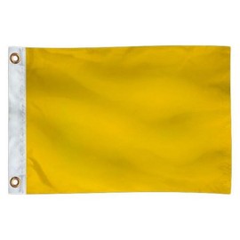 Taylor Made Signal Flag for Boats, Yellow, 12" x 18", Durable Nylon Construction, Fade Resistant, Brass Grommets, Canvas Heading, Flag Only - 2020109207
