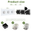 BSEED Schuko Socket, 3-Way, with Plug Terminal, Crystal Glass Plate,