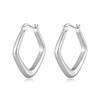 Philip Jones Silver Plated Medium Chunky Hoop Earrings