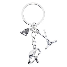 Hockey Keychain Gift for Son Daughter Hockey Coach Gift for Friend Bestie Hockey Thank You Gifts for Brother Sister Hockey Charm for Boys Colleague Hockey Gifts for Women Men Dad Mom Retirement Gift