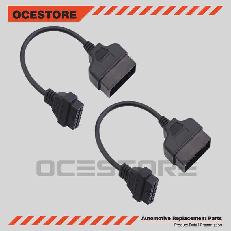 OCESTORE 2pcs OBD1 to OBD2 Diagnostic Tool Adapter Connector Cable