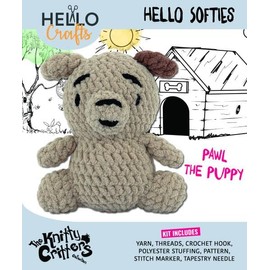 KNITTY CRITTERS Hello Softie - Pawl The Puppy