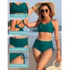 Nadeer Women's Bikini Sets High Waisted Two Piece Swimsuits Tummy