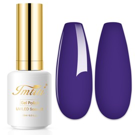 Imtiti Eggplant Purple Gel Nail Polish, 0.5 Fl Oz, 2 Pack, Long Lasting, Non-Toxic, DIY Nail Art Kit for Women Girls