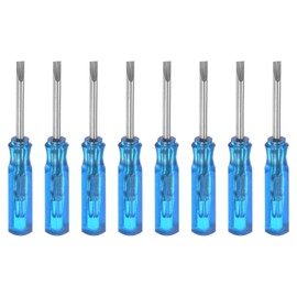 HARFINGTON 8Pcs SL2.0 Mini Slotted Screwdriver 2mm Magnetic Flat Head 45mm Length for Small Appliances Repairs, Blue