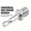 hhfvvda 4 Pcs Silver M10+M14 Woodworking Hex Socket Adapter Set