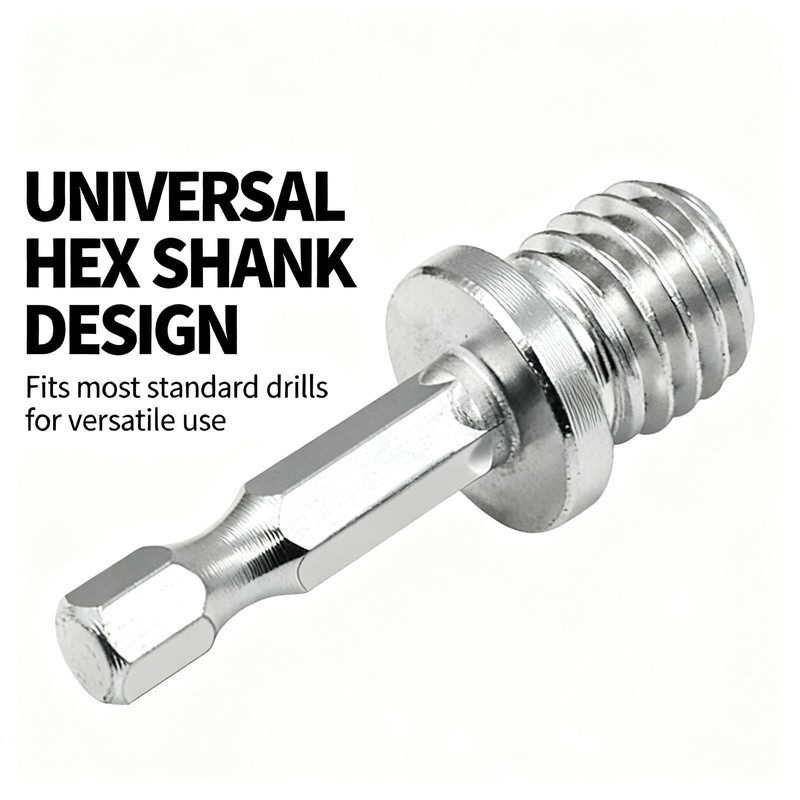 hhfvvda 4 Pcs Silver M10+M14 Woodworking Hex Socket Adapter Set