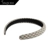 SXQLYH Headband Padded Checked Fabric Headband - Padded Women's Hair