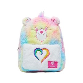 Hot Topic Care Bears Pastel Rainbow Fuzzy Mini Backpack Multi None