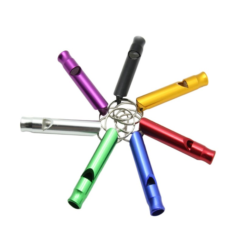 Kisangel 3sets Portable Emergency Whistle Aluminum Alloy Survival Tool for